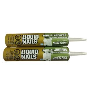 x2 Liquid Nails LN-602 10 Ounce Subfloor & Construction Materials Adhesive